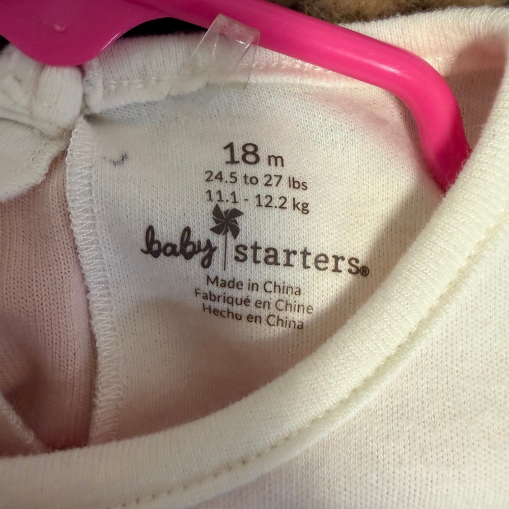 Baby Starters Girls Pink Corduroy Matching Set 18 Months leopard Headband - Picture 4 of 16